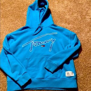 Vintage Teal Blue Tommy Jeans Hoodie